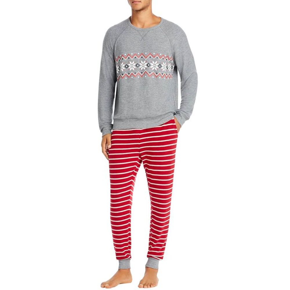 PJ Salvage Mens Holiday Trim Pajama Set X-Large Red - NWT
